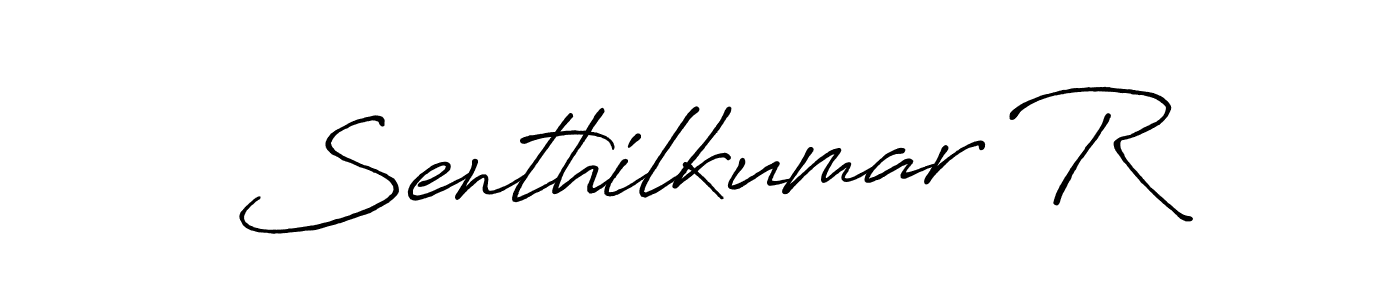 This is the best signature style for the Senthilkumar R name. Also you like these signature font (Antro_Vectra_Bolder). Mix name signature. Senthilkumar R signature style 7 images and pictures png