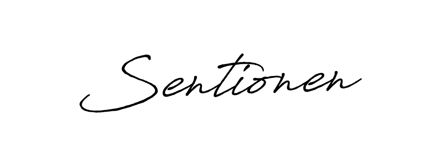 How to make Sentionen name signature. Use Antro_Vectra_Bolder style for creating short signs online. This is the latest handwritten sign. Sentionen signature style 7 images and pictures png