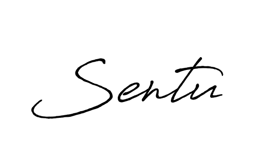 How to make Sentu name signature. Use Antro_Vectra_Bolder style for creating short signs online. This is the latest handwritten sign. Sentu signature style 7 images and pictures png