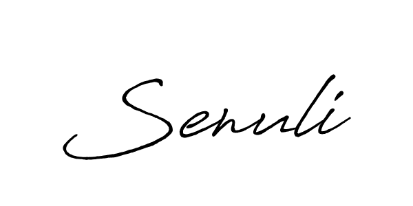 How to make Senuli signature? Antro_Vectra_Bolder is a professional autograph style. Create handwritten signature for Senuli name. Senuli signature style 7 images and pictures png