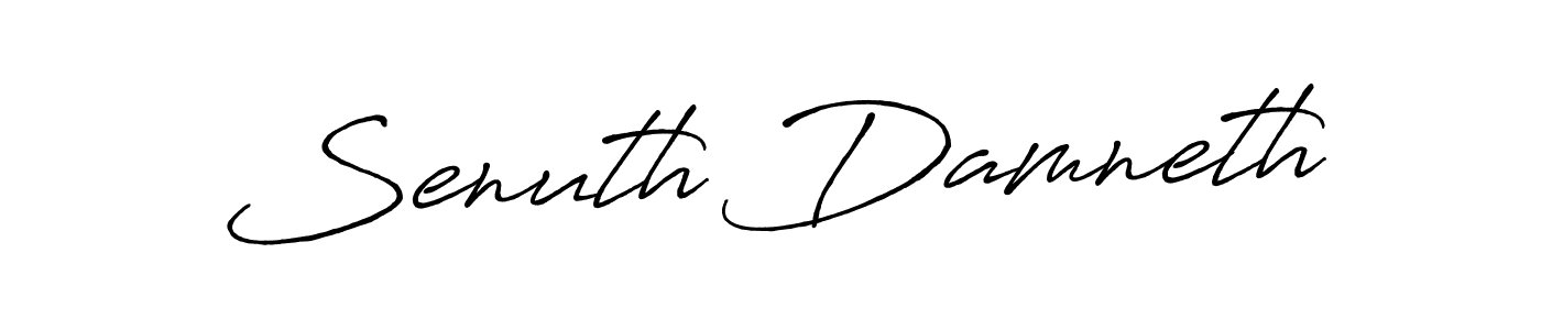 Design your own signature with our free online signature maker. With this signature software, you can create a handwritten (Antro_Vectra_Bolder) signature for name Senuth Damneth. Senuth Damneth signature style 7 images and pictures png