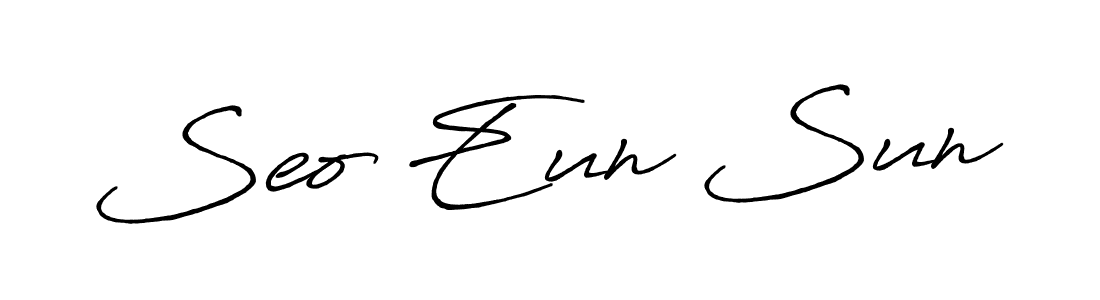 Make a beautiful signature design for name Seo Eun Sun. With this signature (Antro_Vectra_Bolder) style, you can create a handwritten signature for free. Seo Eun Sun signature style 7 images and pictures png