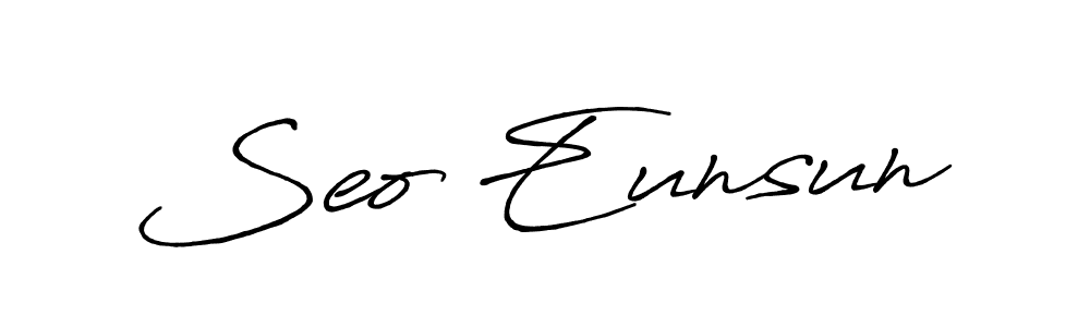 You should practise on your own different ways (Antro_Vectra_Bolder) to write your name (Seo Eunsun) in signature. don't let someone else do it for you. Seo Eunsun signature style 7 images and pictures png