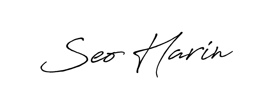 Also we have Seo Harin name is the best signature style. Create professional handwritten signature collection using Antro_Vectra_Bolder autograph style. Seo Harin signature style 7 images and pictures png
