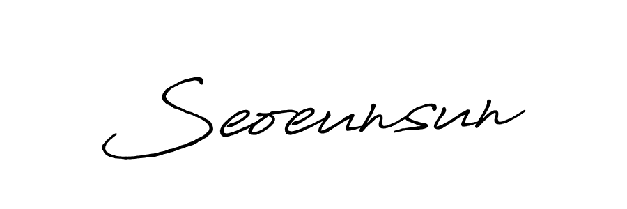 You should practise on your own different ways (Antro_Vectra_Bolder) to write your name (Seoeunsun) in signature. don't let someone else do it for you. Seoeunsun signature style 7 images and pictures png