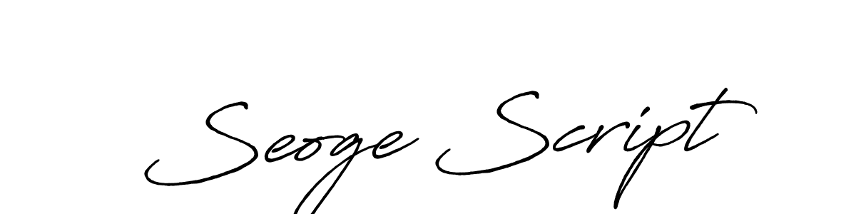 Make a beautiful signature design for name Seoge Script. With this signature (Antro_Vectra_Bolder) style, you can create a handwritten signature for free. Seoge Script signature style 7 images and pictures png