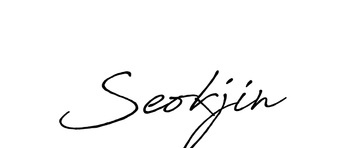 Similarly Antro_Vectra_Bolder is the best handwritten signature design. Signature creator online .You can use it as an online autograph creator for name Seokjin. Seokjin signature style 7 images and pictures png