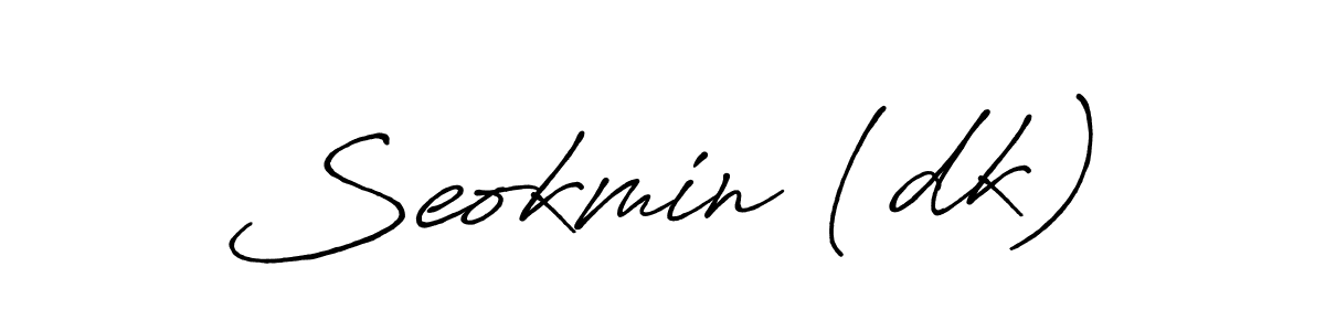 Make a beautiful signature design for name Seokmin (dk). With this signature (Antro_Vectra_Bolder) style, you can create a handwritten signature for free. Seokmin (dk) signature style 7 images and pictures png