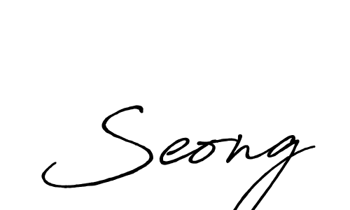 Seong stylish signature style. Best Handwritten Sign (Antro_Vectra_Bolder) for my name. Handwritten Signature Collection Ideas for my name Seong. Seong signature style 7 images and pictures png