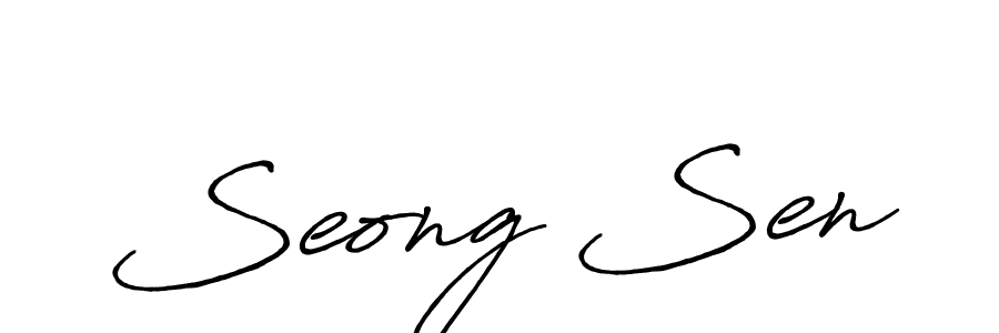 Seong Sen stylish signature style. Best Handwritten Sign (Antro_Vectra_Bolder) for my name. Handwritten Signature Collection Ideas for my name Seong Sen. Seong Sen signature style 7 images and pictures png
