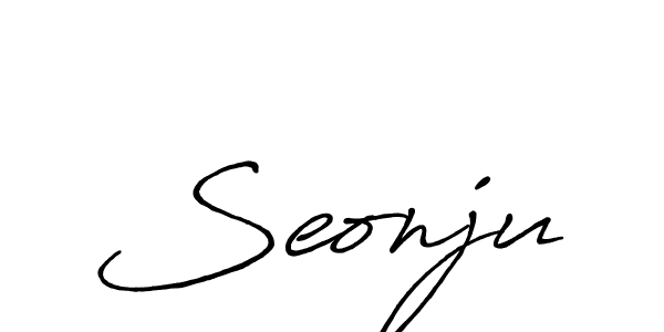 Seonju stylish signature style. Best Handwritten Sign (Antro_Vectra_Bolder) for my name. Handwritten Signature Collection Ideas for my name Seonju. Seonju signature style 7 images and pictures png