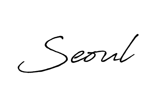 How to make Seoul name signature. Use Antro_Vectra_Bolder style for creating short signs online. This is the latest handwritten sign. Seoul signature style 7 images and pictures png