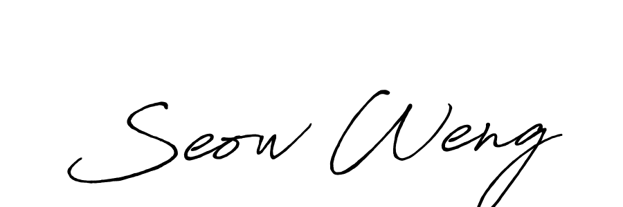 Seow Weng stylish signature style. Best Handwritten Sign (Antro_Vectra_Bolder) for my name. Handwritten Signature Collection Ideas for my name Seow Weng. Seow Weng signature style 7 images and pictures png
