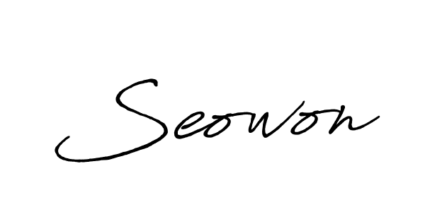 Seowon stylish signature style. Best Handwritten Sign (Antro_Vectra_Bolder) for my name. Handwritten Signature Collection Ideas for my name Seowon. Seowon signature style 7 images and pictures png