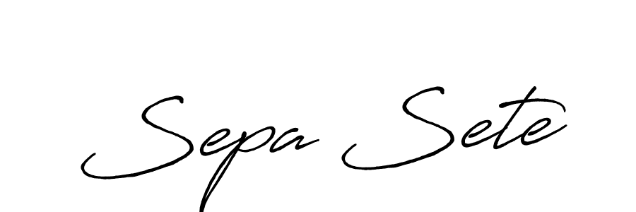 The best way (Antro_Vectra_Bolder) to make a short signature is to pick only two or three words in your name. The name Sepa Sete include a total of six letters. For converting this name. Sepa Sete signature style 7 images and pictures png
