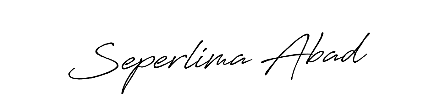 It looks lik you need a new signature style for name Seperlima Abad. Design unique handwritten (Antro_Vectra_Bolder) signature with our free signature maker in just a few clicks. Seperlima Abad signature style 7 images and pictures png