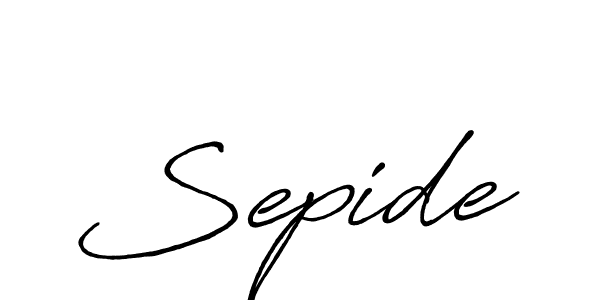 You should practise on your own different ways (Antro_Vectra_Bolder) to write your name (Sepide) in signature. don't let someone else do it for you. Sepide signature style 7 images and pictures png