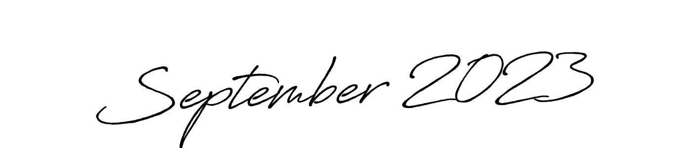 Make a beautiful signature design for name September 2023. With this signature (Antro_Vectra_Bolder) style, you can create a handwritten signature for free. September 2023 signature style 7 images and pictures png