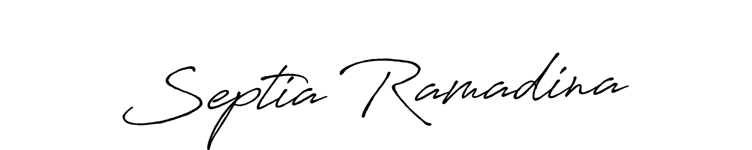 Once you've used our free online signature maker to create your best signature Antro_Vectra_Bolder style, it's time to enjoy all of the benefits that Septia Ramadina name signing documents. Septia Ramadina signature style 7 images and pictures png
