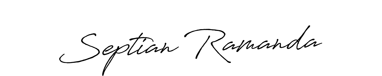 Antro_Vectra_Bolder is a professional signature style that is perfect for those who want to add a touch of class to their signature. It is also a great choice for those who want to make their signature more unique. Get Septian Ramanda name to fancy signature for free. Septian Ramanda signature style 7 images and pictures png