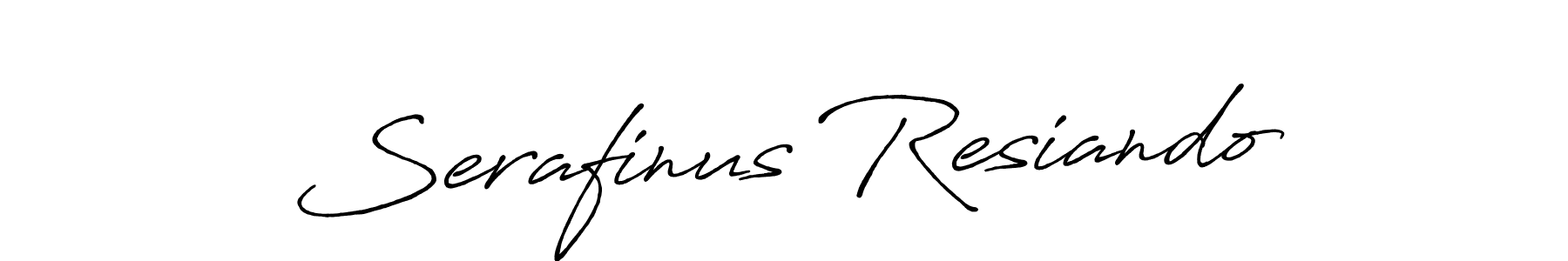 Make a beautiful signature design for name Serafinus Resiando. With this signature (Antro_Vectra_Bolder) style, you can create a handwritten signature for free. Serafinus Resiando signature style 7 images and pictures png