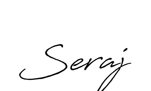 How to make Seraj name signature. Use Antro_Vectra_Bolder style for creating short signs online. This is the latest handwritten sign. Seraj signature style 7 images and pictures png