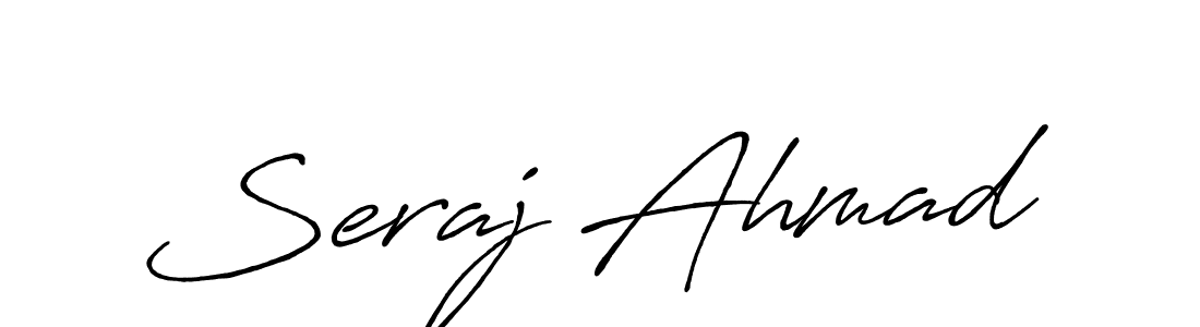 Also we have Seraj Ahmad name is the best signature style. Create professional handwritten signature collection using Antro_Vectra_Bolder autograph style. Seraj Ahmad signature style 7 images and pictures png