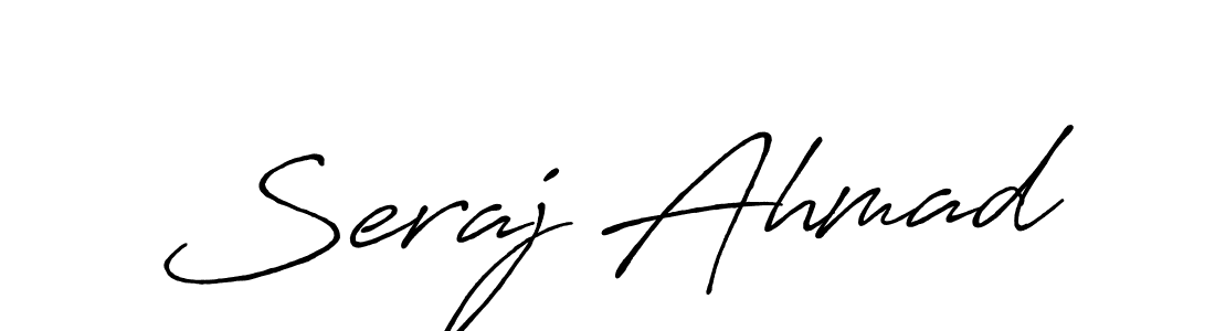 Also we have Seraj Ahmad name is the best signature style. Create professional handwritten signature collection using Antro_Vectra_Bolder autograph style. Seraj Ahmad signature style 7 images and pictures png