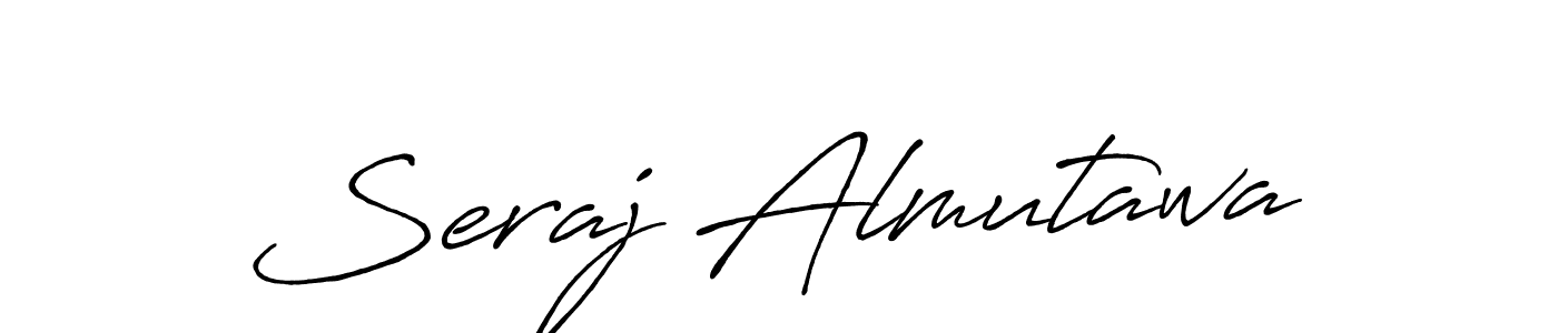 This is the best signature style for the Seraj Almutawa name. Also you like these signature font (Antro_Vectra_Bolder). Mix name signature. Seraj Almutawa signature style 7 images and pictures png