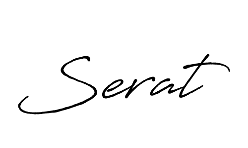 Use a signature maker to create a handwritten signature online. With this signature software, you can design (Antro_Vectra_Bolder) your own signature for name Serat. Serat signature style 7 images and pictures png