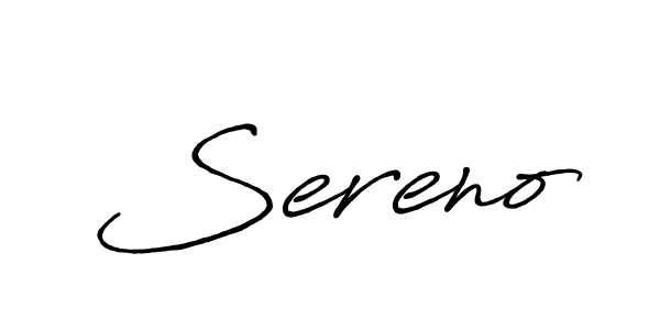 Design your own signature with our free online signature maker. With this signature software, you can create a handwritten (Antro_Vectra_Bolder) signature for name Sereno. Sereno signature style 7 images and pictures png