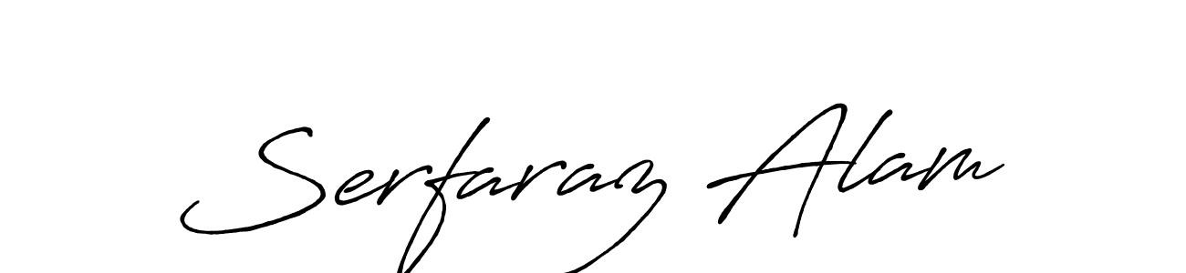 Design your own signature with our free online signature maker. With this signature software, you can create a handwritten (Antro_Vectra_Bolder) signature for name Serfaraz Alam. Serfaraz Alam signature style 7 images and pictures png