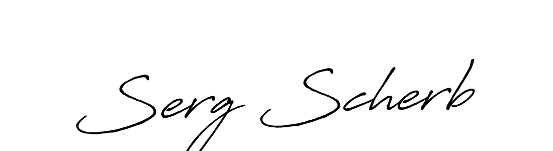 How to make Serg Scherb name signature. Use Antro_Vectra_Bolder style for creating short signs online. This is the latest handwritten sign. Serg Scherb signature style 7 images and pictures png