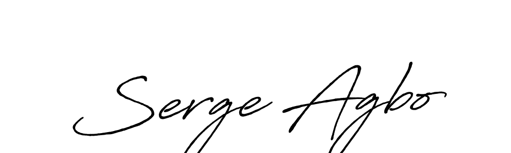 Make a beautiful signature design for name Serge Agbo. With this signature (Antro_Vectra_Bolder) style, you can create a handwritten signature for free. Serge Agbo signature style 7 images and pictures png