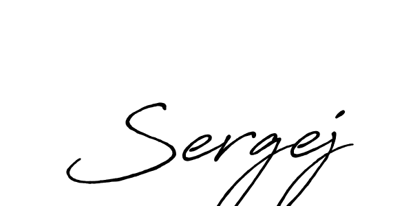 if you are searching for the best signature style for your name Sergej. so please give up your signature search. here we have designed multiple signature styles  using Antro_Vectra_Bolder. Sergej signature style 7 images and pictures png