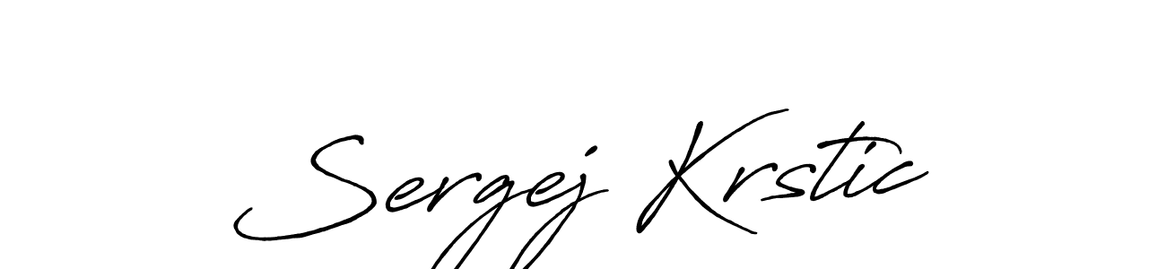 Design your own signature with our free online signature maker. With this signature software, you can create a handwritten (Antro_Vectra_Bolder) signature for name Sergej Krstic. Sergej Krstic signature style 7 images and pictures png