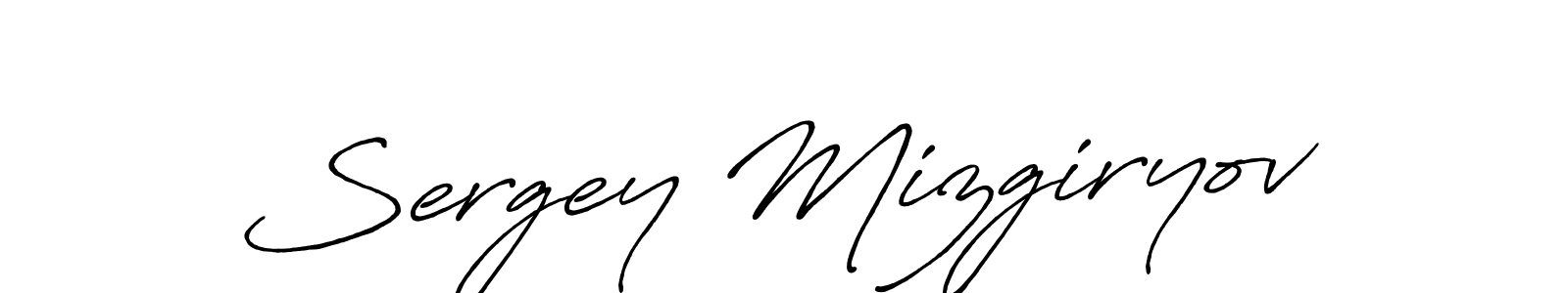 Use a signature maker to create a handwritten signature online. With this signature software, you can design (Antro_Vectra_Bolder) your own signature for name Sergey Mizgiryov. Sergey Mizgiryov signature style 7 images and pictures png