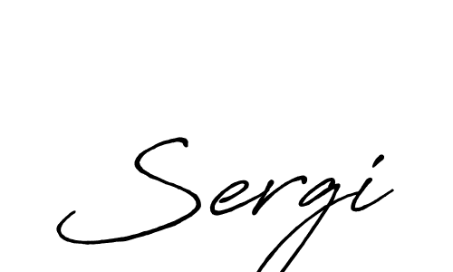 How to make Sergi signature? Antro_Vectra_Bolder is a professional autograph style. Create handwritten signature for Sergi name. Sergi signature style 7 images and pictures png