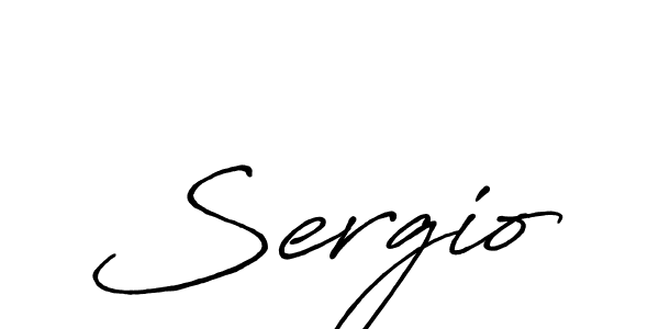 Make a beautiful signature design for name Sergio. With this signature (Antro_Vectra_Bolder) style, you can create a handwritten signature for free. Sergio signature style 7 images and pictures png