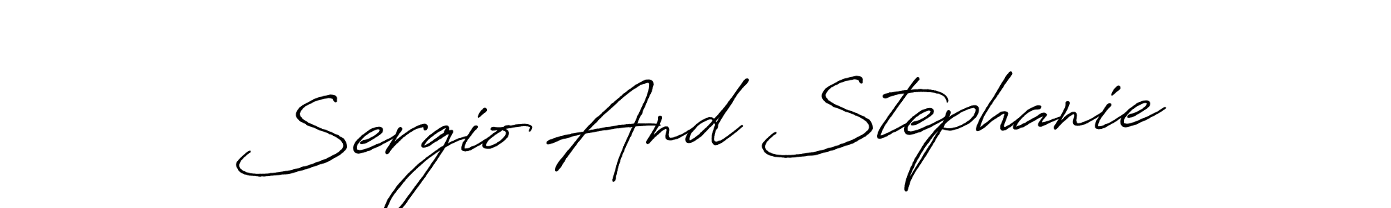 Make a beautiful signature design for name Sergio And Stephanie. Use this online signature maker to create a handwritten signature for free. Sergio And Stephanie signature style 7 images and pictures png
