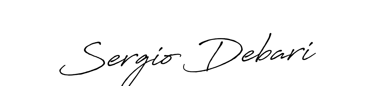 Antro_Vectra_Bolder is a professional signature style that is perfect for those who want to add a touch of class to their signature. It is also a great choice for those who want to make their signature more unique. Get Sergio Debari name to fancy signature for free. Sergio Debari signature style 7 images and pictures png