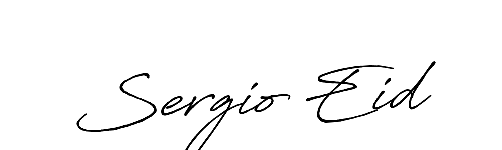 How to make Sergio Eid name signature. Use Antro_Vectra_Bolder style for creating short signs online. This is the latest handwritten sign. Sergio Eid signature style 7 images and pictures png
