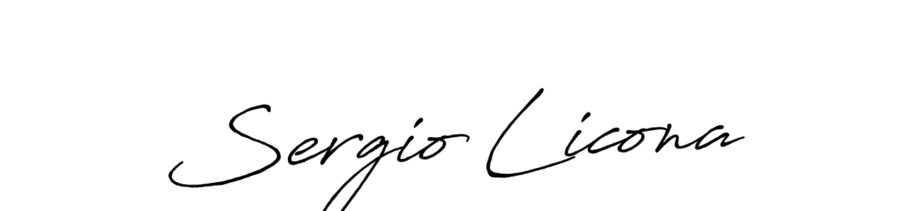 Create a beautiful signature design for name Sergio Licona. With this signature (Antro_Vectra_Bolder) fonts, you can make a handwritten signature for free. Sergio Licona signature style 7 images and pictures png