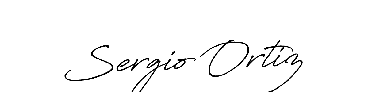 How to make Sergio Ortiz name signature. Use Antro_Vectra_Bolder style for creating short signs online. This is the latest handwritten sign. Sergio Ortiz signature style 7 images and pictures png