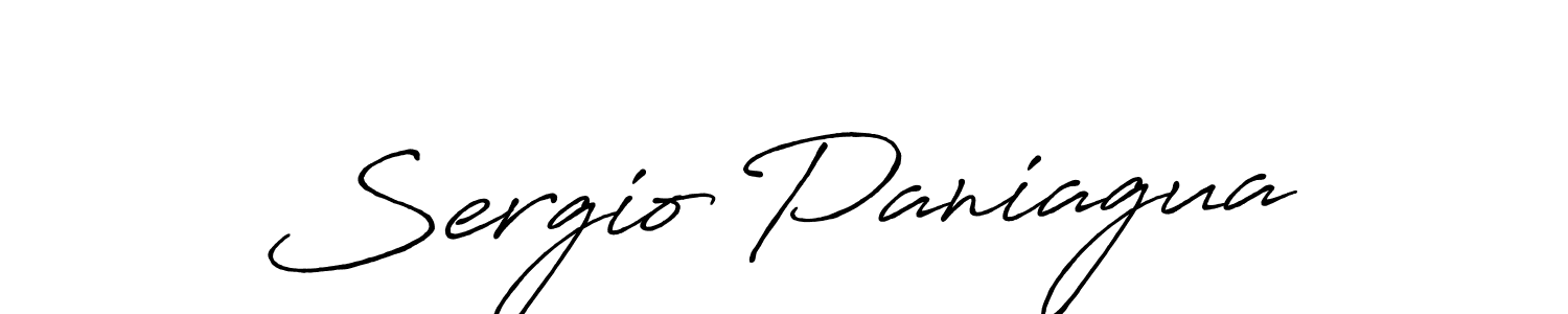 Make a beautiful signature design for name Sergio Paniagua. With this signature (Antro_Vectra_Bolder) style, you can create a handwritten signature for free. Sergio Paniagua signature style 7 images and pictures png