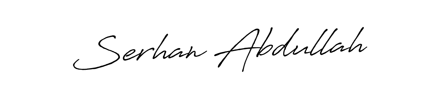 Serhan Abdullah stylish signature style. Best Handwritten Sign (Antro_Vectra_Bolder) for my name. Handwritten Signature Collection Ideas for my name Serhan Abdullah. Serhan Abdullah signature style 7 images and pictures png