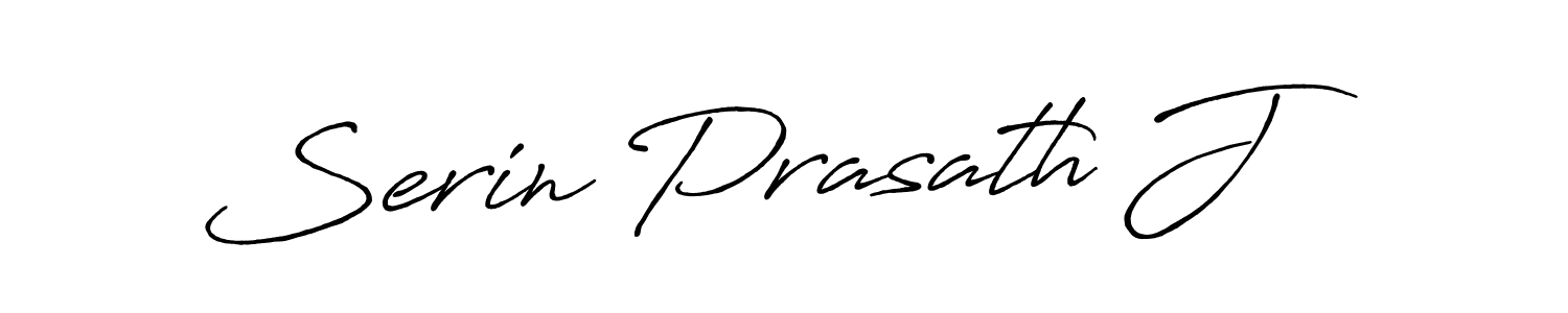 Serin Prasath J stylish signature style. Best Handwritten Sign (Antro_Vectra_Bolder) for my name. Handwritten Signature Collection Ideas for my name Serin Prasath J. Serin Prasath J signature style 7 images and pictures png