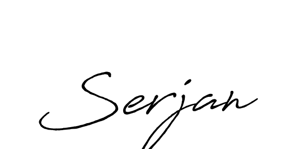 Create a beautiful signature design for name Serjan. With this signature (Antro_Vectra_Bolder) fonts, you can make a handwritten signature for free. Serjan signature style 7 images and pictures png