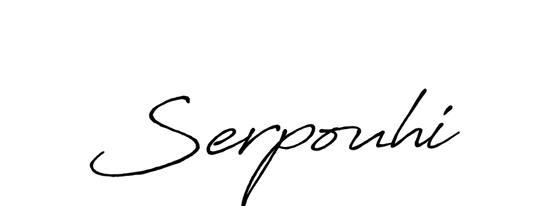 Use a signature maker to create a handwritten signature online. With this signature software, you can design (Antro_Vectra_Bolder) your own signature for name Serpouhi. Serpouhi signature style 7 images and pictures png