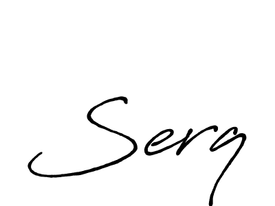 How to make Serq name signature. Use Antro_Vectra_Bolder style for creating short signs online. This is the latest handwritten sign. Serq signature style 7 images and pictures png